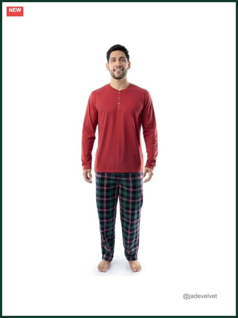 IZOD Men's Long Sleeve Jersey Top and Fleece Pants Sleep Pajama Set